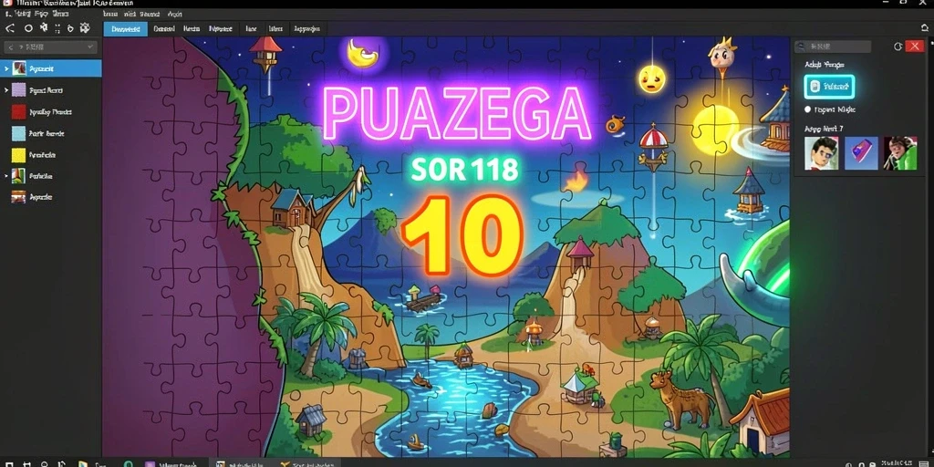 Screenshot menunjukkan karakter utama dalam petualangan epik.