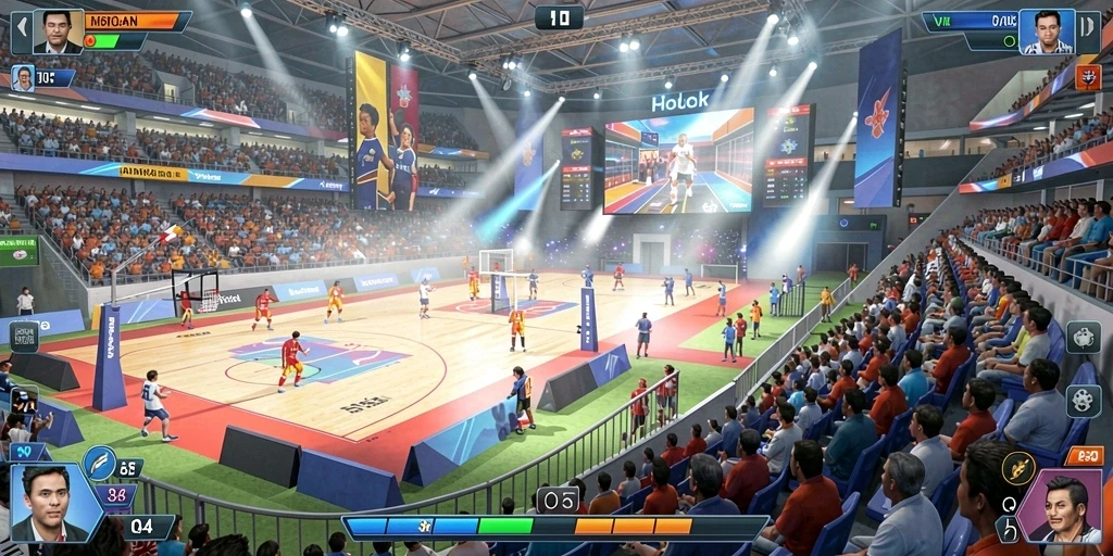 Tampilan awal game yang menarik dan interaktif.