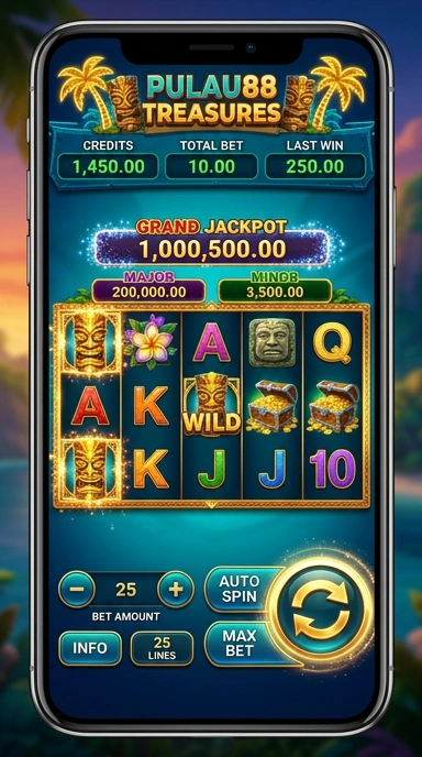 Pratinjau antarmuka pulau88 — aplikasi APK resmi Android v3.3.8